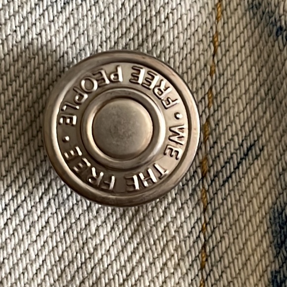 π₯³HPπ₯³ Free People Rumors Denim Jacket Jones Tie Dye Blue - Picture 8 of 11